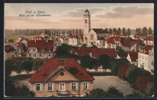 AK Kehl a. Rhein, Blick auf die Villenkolonie