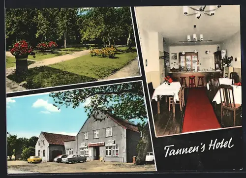 AK Eckwarden, Tannen`s Hotel, Sommergarten, Gastraum
