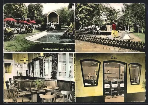 AK Hamburg-Altona, Gasthaus Bahrenfelder Forsthaus, Kaffeegarten mit Tanz, Minigolf, Bar, Gastraum