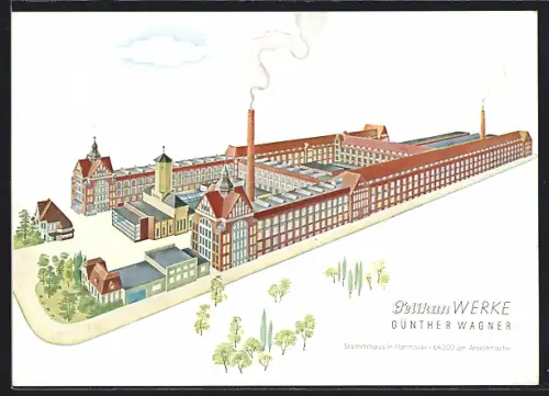 AK Hannover, Pelikan Werke Günther Wagner, Stammhaus