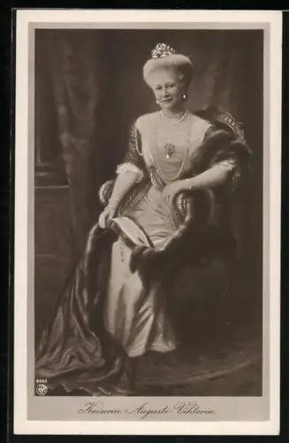AK Sterbekarte der Kaiserin Auguste Victoria von Preussen, 11.4.1921 in Haus Doorn