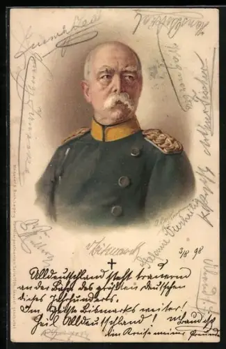 AK Bismarck trägt Uniform