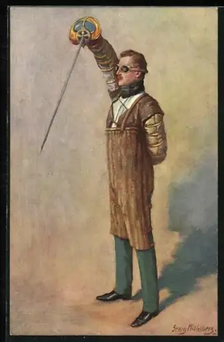 Künstler-AK Georg Mühlberg: Der Herr Paukant