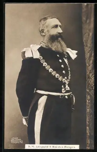 AK S. M. Léopold II. König von Belgien in Uniform