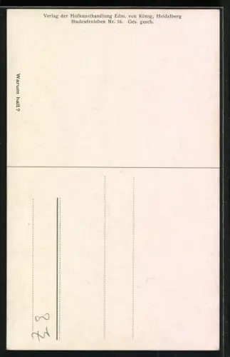 Künstler-AK Georg Mühlberg: Deutscher Student in Fechtkleidung