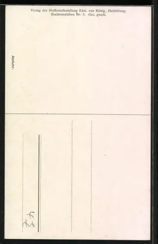 Künstler-AK Georg Mühlberg: Student wird nach einer Abfuhr verarztet