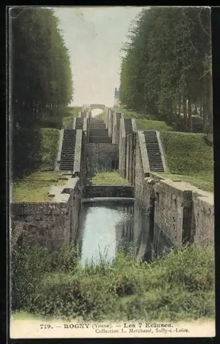 AK Rogny, vue et les 7 Ecluses
