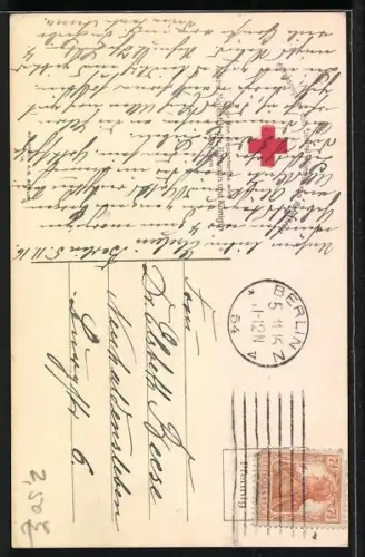 AK Paul von Hindenburg in Uniform im Gespräch 1915