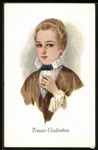 AK Blonde Frauenportrait