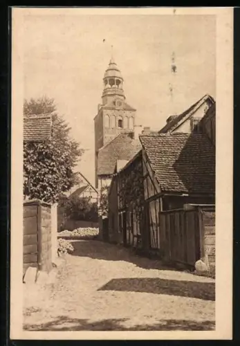 AK Drossen, Strasse zur Jakobikirche