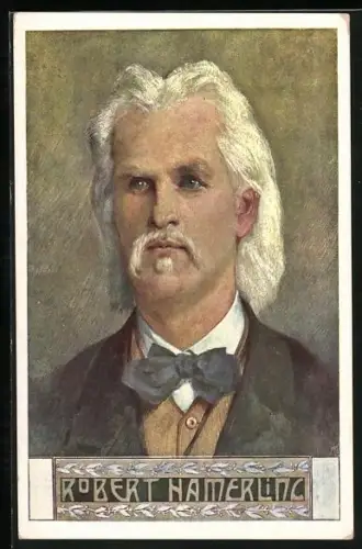 Künstler-AK Robert Hamerling, Portrait des Dichters