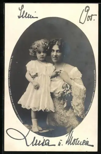 AK Portrait Prinzessin Luisa v. Toskana und Monica von Sachsen