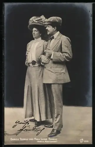 AK Enrico Toselli und seine Frau Luise die Gräfin von Montignoso
