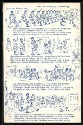 AK Berlin, Hauptmann Krummbein, Humor