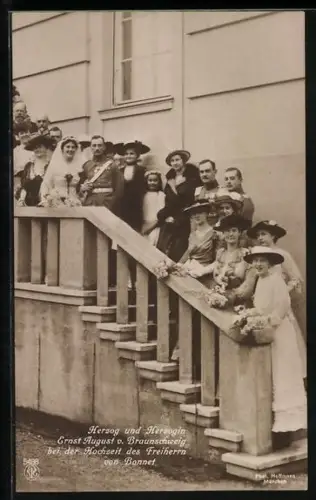 AK Ernst August Herzog von Braunschweig bei der Hochzeit des Freiherrn von Bonnet