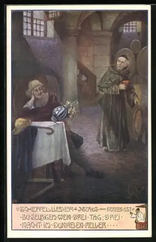 Künstler-AK T. Welzl: Scheffellieder, Josephus vom dürren Ast...