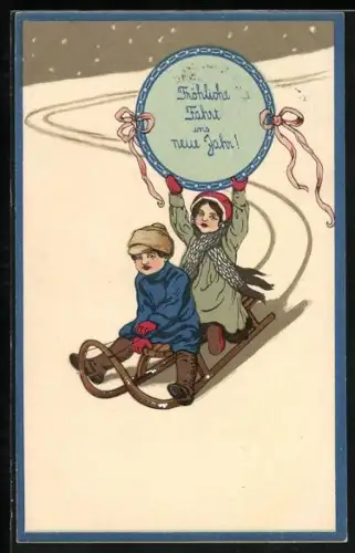 AK Schlittenfahrt ins neue Jahr