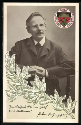 AK Deutscher Schulverein, Portrait von Peter Rosegger