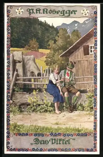 Künstler-AK Ernst Kutzer: P. K. Rosegger, Das Vittel