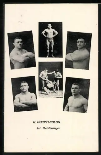 AK W. Hourti-Colon, Int. Meisterringer, Kraftsportler