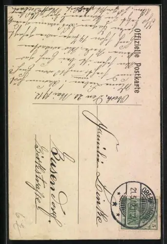 AK Blumenfest 1911 zu Gunsten eines Krüppelheims, Unter dem Protektorat der Gräfin von Wedel