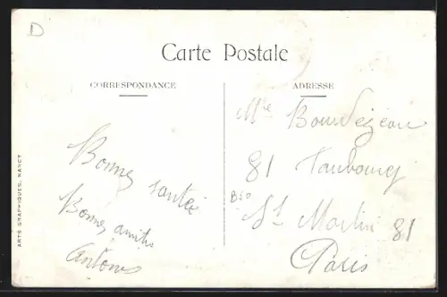 AK Mars-la-Tour, Célébration de l`anniversaire avec statue et foule rassemblée