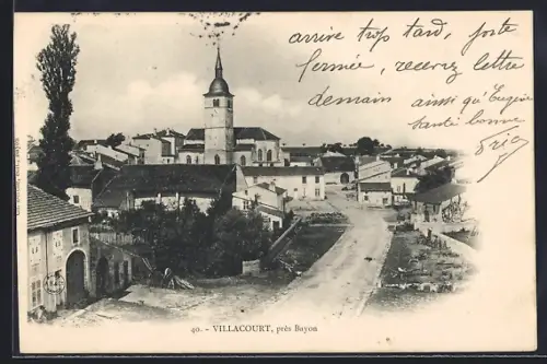 AK Villacourt /Bayon, Vue du village avec l`église au centre