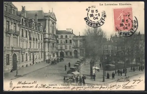 AK Nancy, Temple Protestant et Square Saint-Jean