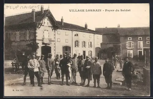AK Neufmaisons, Village Lorrain, Foyer du Soldat