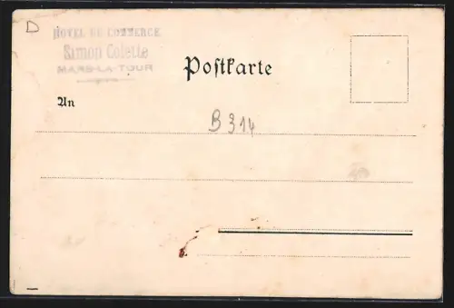 Lithographie Mars-la-Tour, Monument commémoratif et intérieur de l`église en 1897