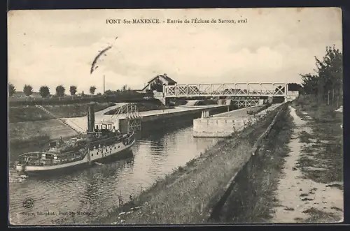AK Pont-Ste-Maxence, Entrée de l`écluse de Sarron, aval