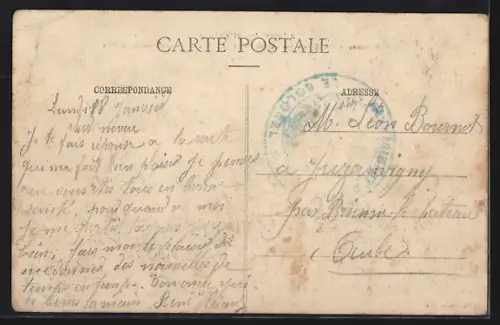 AK Dieulouard, Rue de la Gare avec Café Restaurant et passants