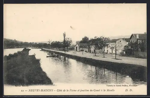 AK Neuves-Maisons, Cités de la Plaine et jonction du Canal à la Moselle