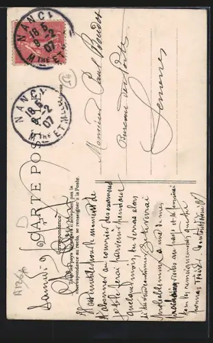 AK Nancy, Hôtel des Postes, Service Postal, Salle centrale