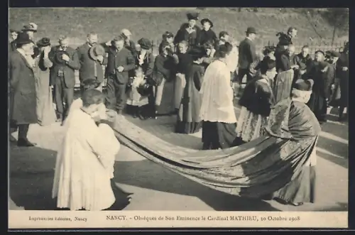 AK Nancy, Obsèques de Son Éminence le Cardinal Mathieu, 30 Octobre 1908