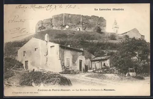 AK Mousson, Les Ruines du Château de Mousson