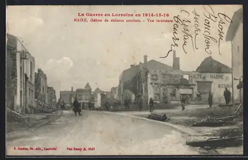 AK Maixe, Théâtre de violents combats, Vue intérieure