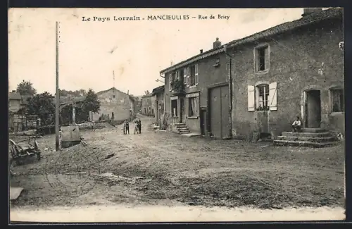 AK Mancieulles, Rue de Briey dans le Pays Lorrain