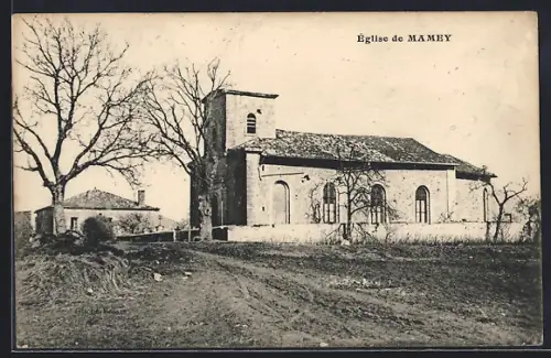 AK Mamey, Église de Mamey et arbres dénudés en hiver