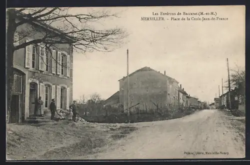 AK Merviller, Place de la Croix-Jean-de-France