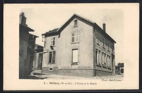 AK Millery /M.-et-M., L`École et la Mairie