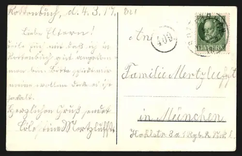 AK Rottenbuch / Obb., Ortsansicht mit Gebirgsansicht