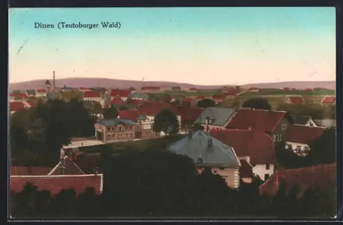AK Dissen /Teutoburger Wald, Ortsansicht mit Wohnhäusern und Landschaft