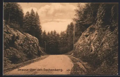 AK Bad Rothenfelde a. Teutoburgerwalde, Strasse über den Rechenberg