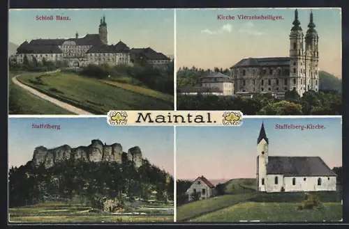 AK Maintal, Schloss Banz, Kirche Vierzehnheiligen, Staffelberg, Staffelberg-Kirche