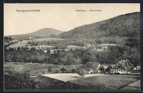 AK Georgsmarienhütte, Musenberg, Rehberg, Landschaftspanorama