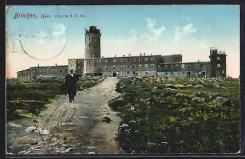AK Brocken /Harz, Brockenhotel und Aussichtsturm