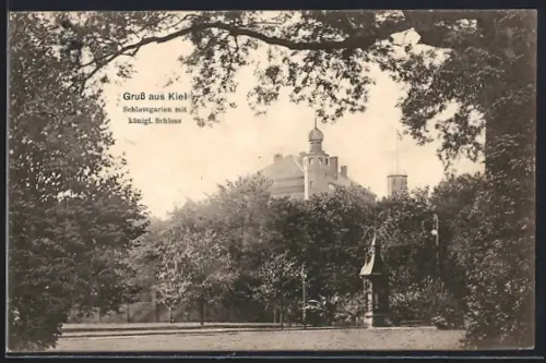 AK Kiel, Schlossgarten mit königl. Schloss