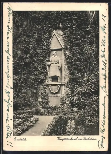 AK Osnabrück, Kriegerdenkmal am Bocksturm