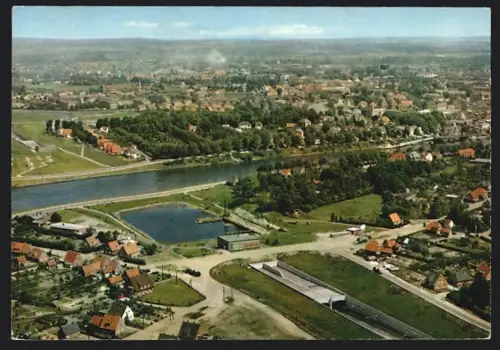 AK Rendsburg, Rendsburger Tunnel, Kanalansicht